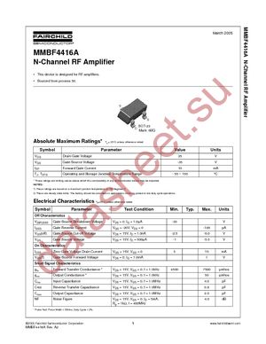 MMBF4416A datasheet  
